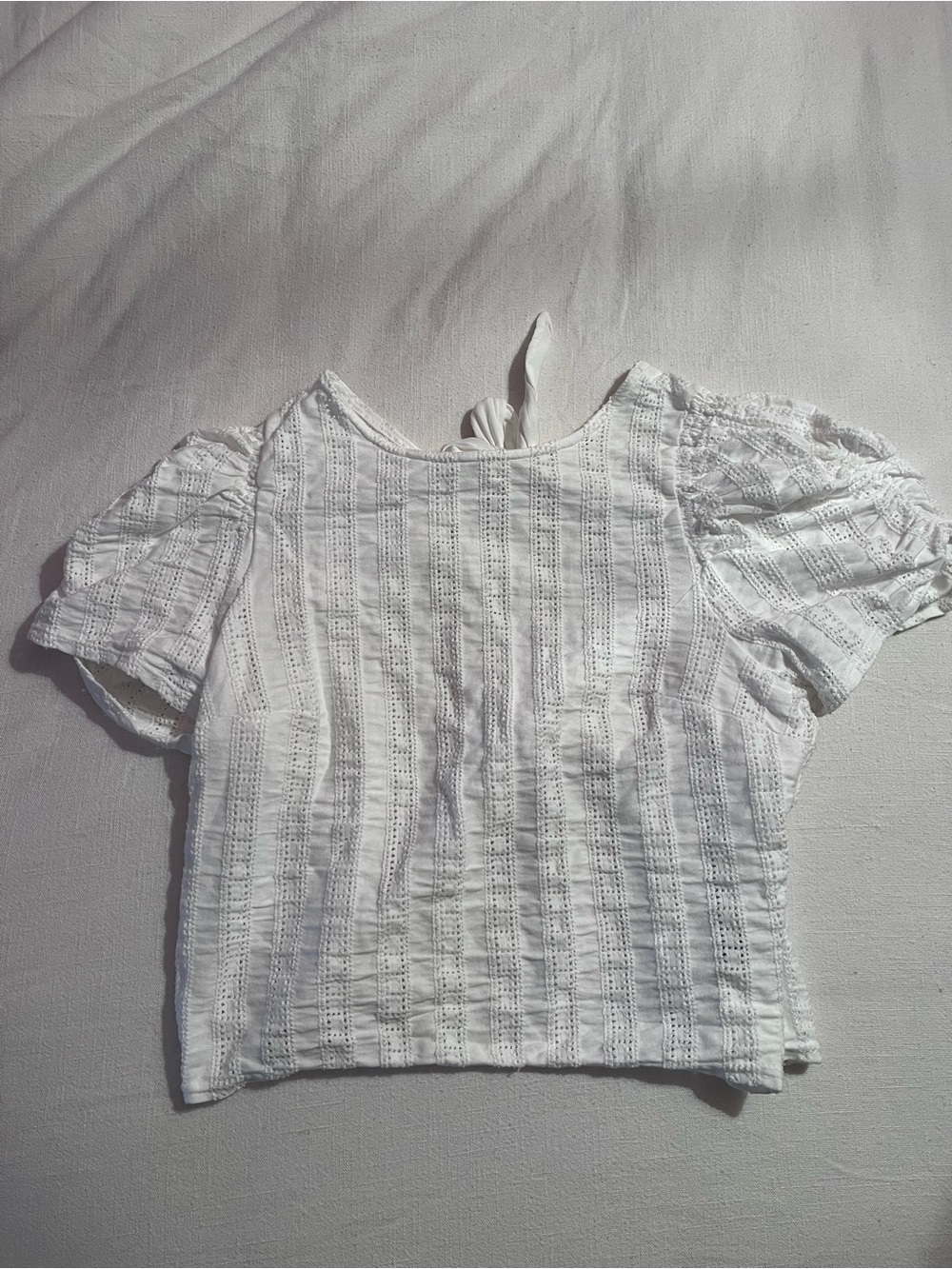 Free People Eyelet Puff-Sleeve Top